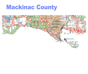 Mackinac County Snowmobile Trail Map