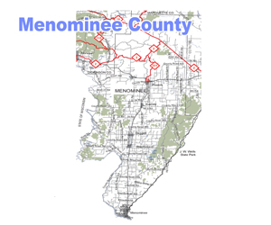 Menominee County Snowmobile Trail Map